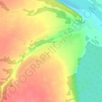 Тюм-Тюм topographic map, elevation, terrain