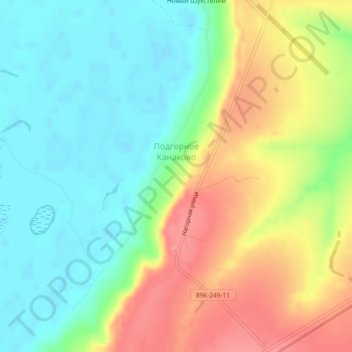 Подгорное Канаково topographic map, elevation, terrain