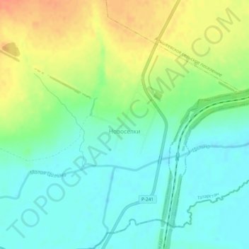 Новоселки topographic map, elevation, terrain