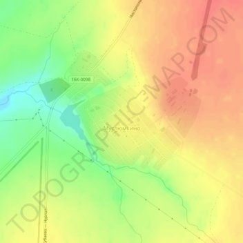 Муслюмкино topographic map, elevation, terrain