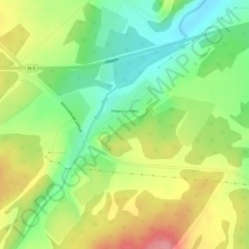 Имангулово topographic map, elevation, terrain
