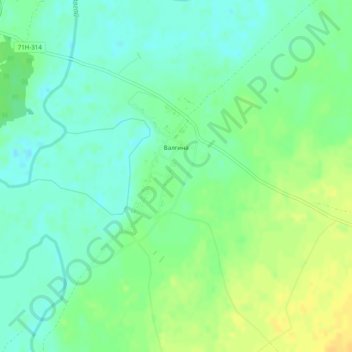 Валгина topographic map, elevation, terrain