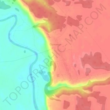 Орловка topographic map, elevation, terrain