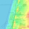 Nahariya topographic map, elevation, terrain