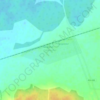 Приуралье topographic map, elevation, terrain