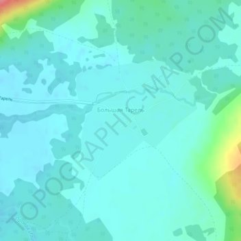 Большая Тарель topographic map, elevation, terrain