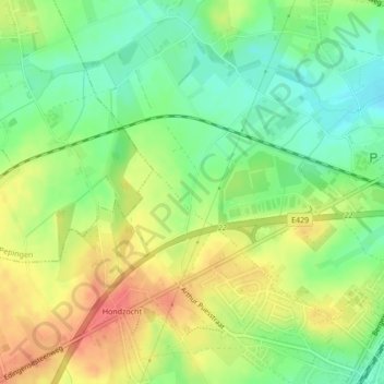 Meerbeek topographic map, elevation, terrain