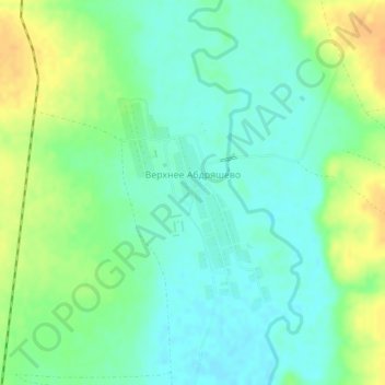 Верхнее Абдряшево topographic map, elevation, terrain