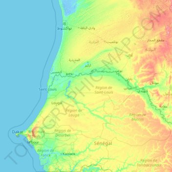 Saint Louis Topographic Map Elevation Relief