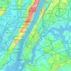 Manhattan topographic map, elevation, relief