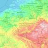 België topographic map, elevation, relief