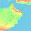 Oman topographic map, elevation, relief