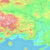 Maritsa/Evros/Meriç topographic map, elevation, relief