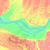 Aldan River topographic map, elevation, relief