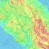 Tiber topographic map, elevation, relief